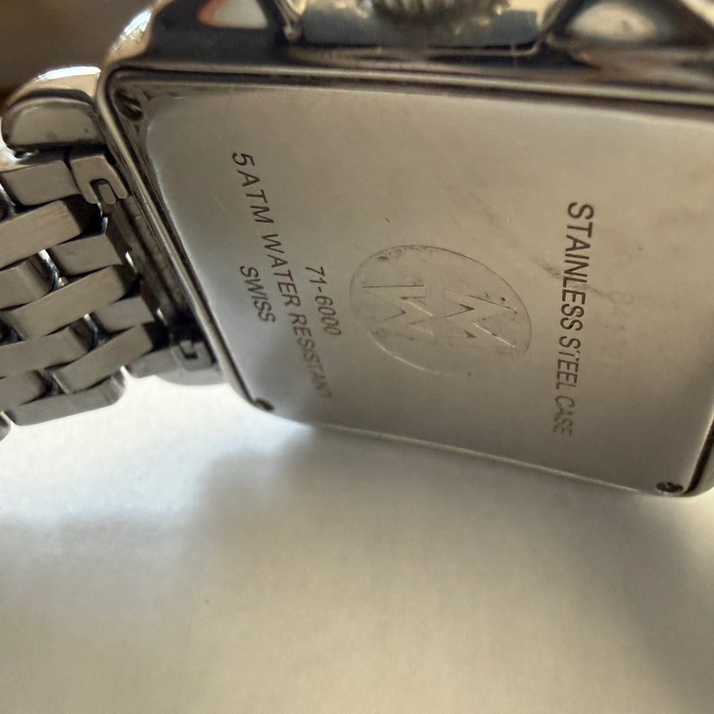 Michele Silver Diamond Bezel Deco Watch - Picture 2 of 6